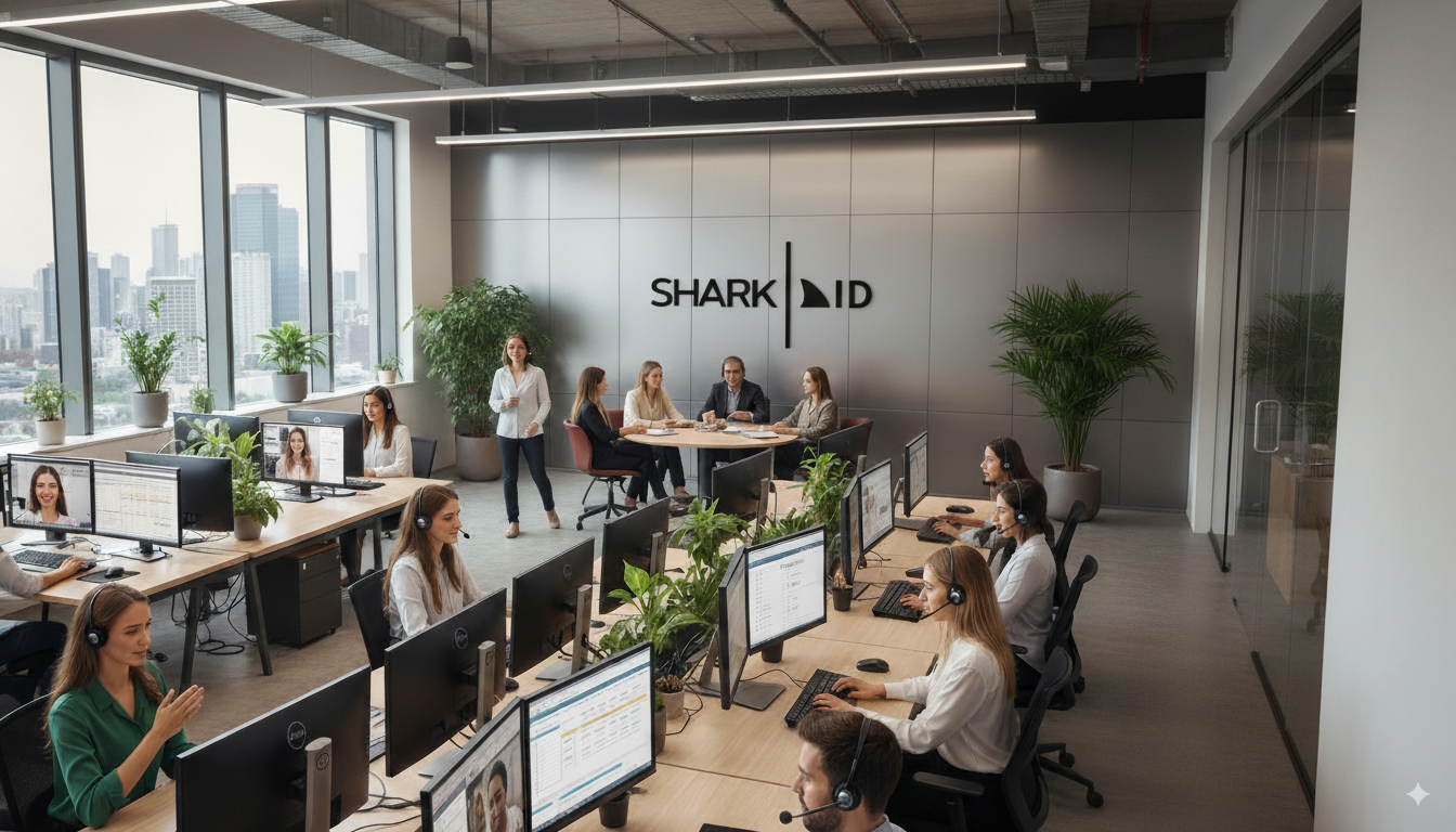 Professional virtual assistants working in modern office